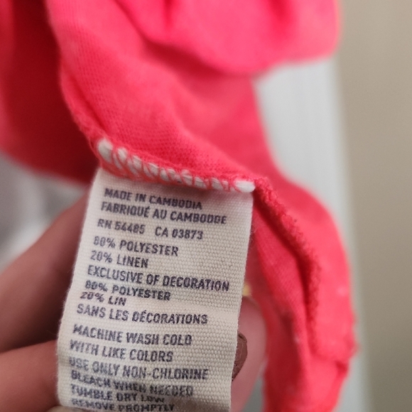 American Eagle Outfitters Pink Relaxed Sleeveless Tank-small Hole On Strap - Picture 3 of 5